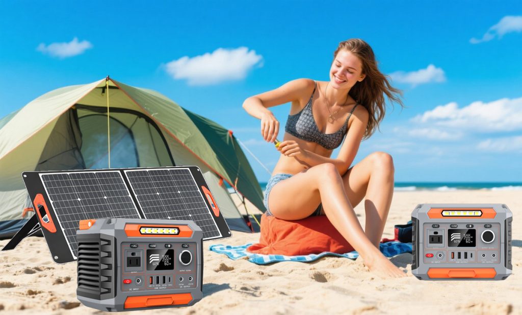 300w solar portable power station