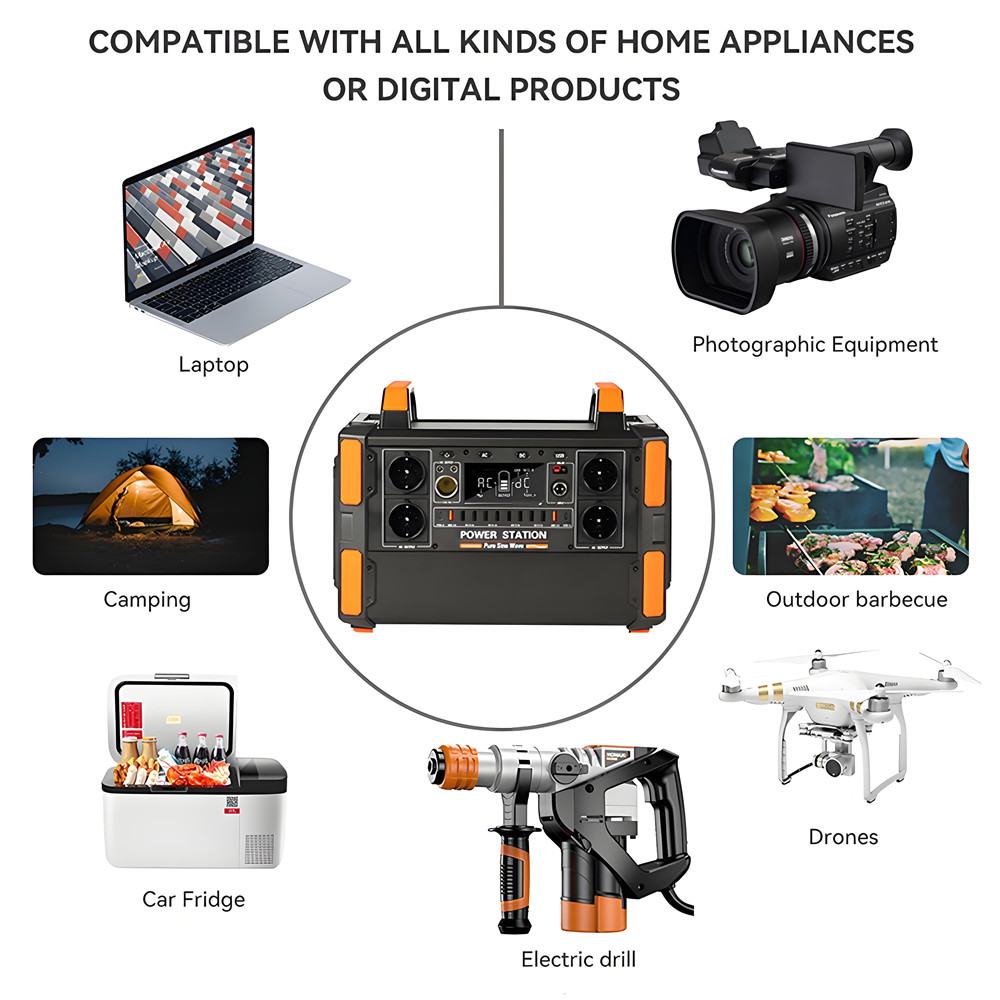 1200w solar portable power station