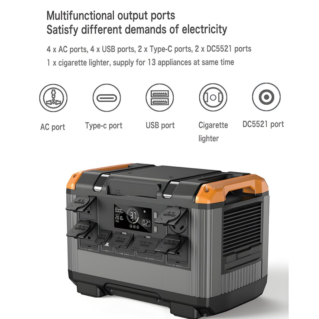 2400w solar portable power station