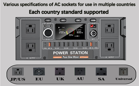 1200w solar portable power station