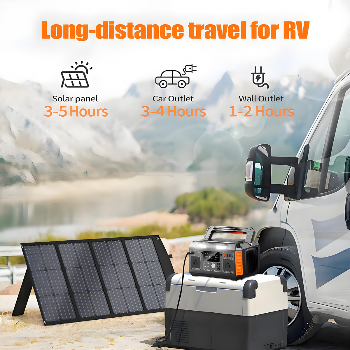 600w solar portable power station