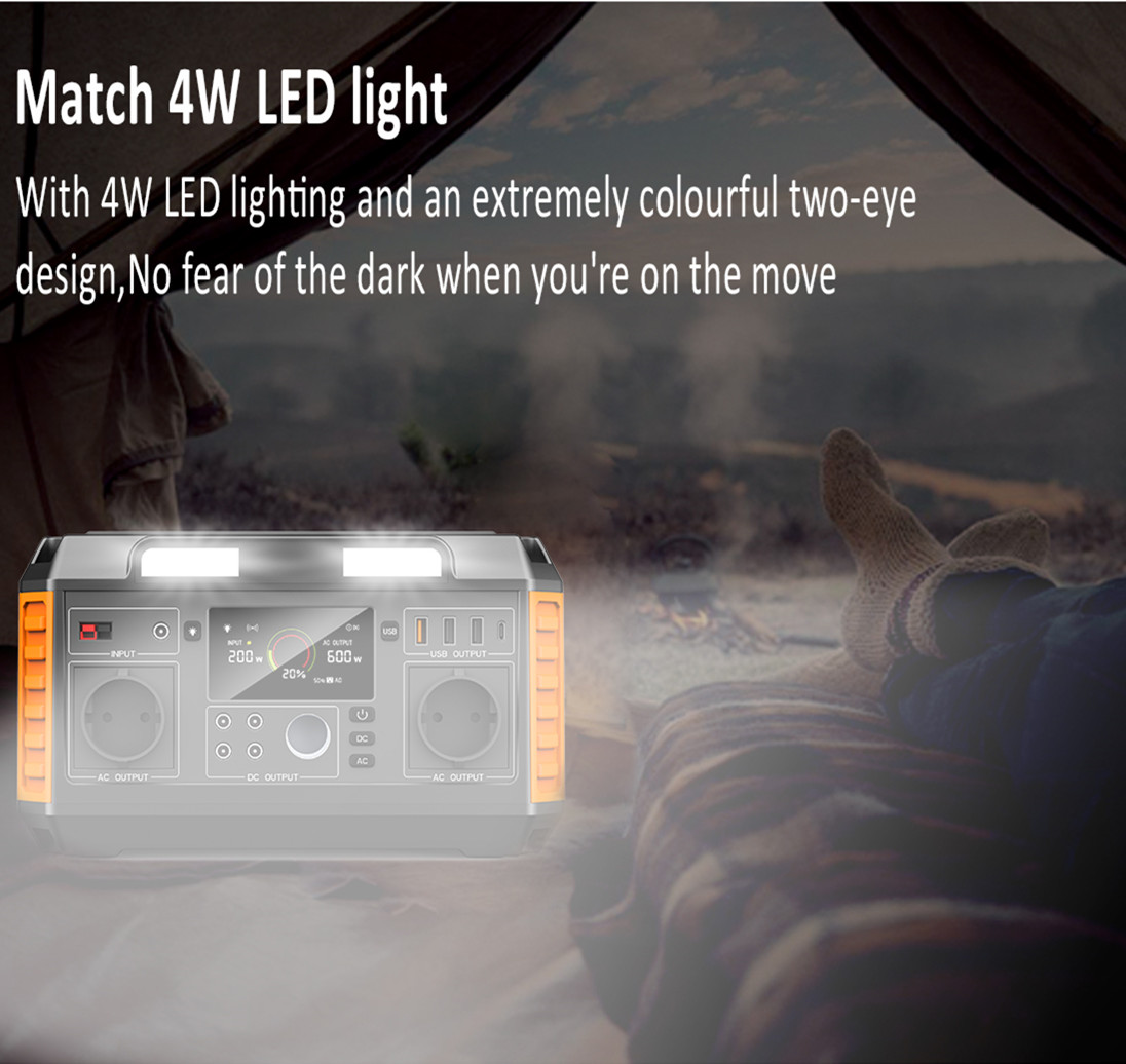 600w solar portable power station