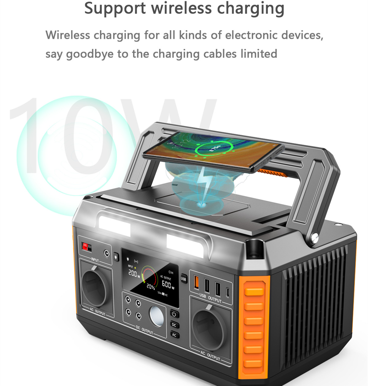 600w solar portable power station