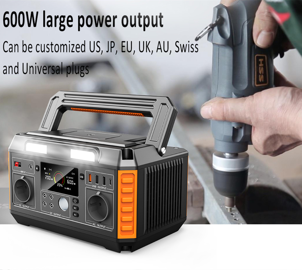 600w solar portable power station