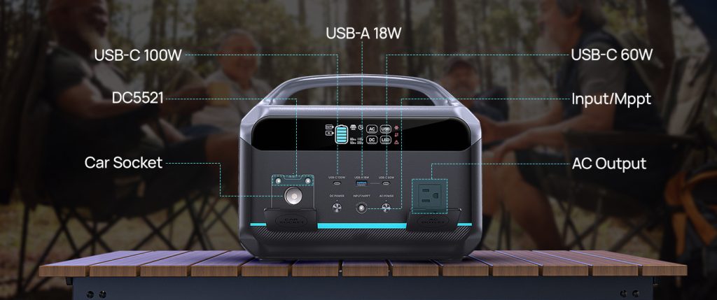 600w solar portable power station