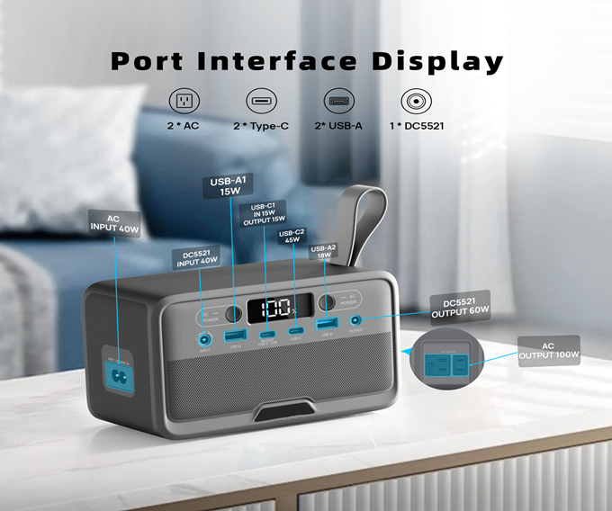 100w solar portable power station