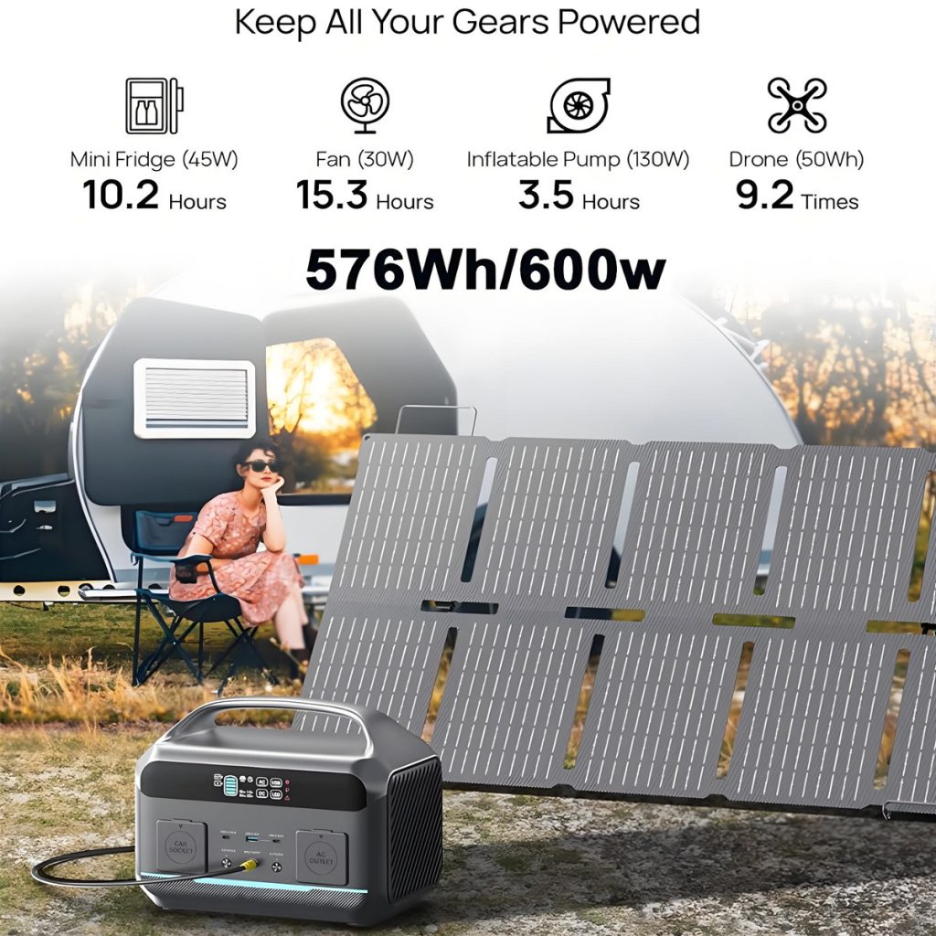 500w solar portable power station neo