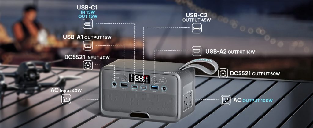 100w solar portable power station