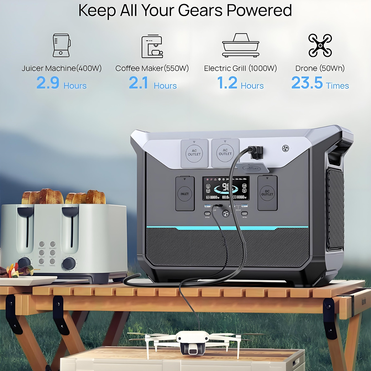 1500w solar portable power station