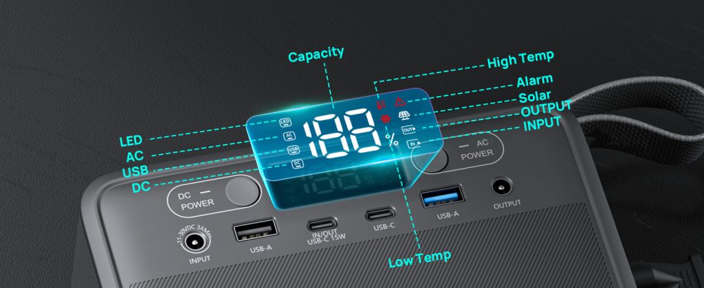 100w solar portable power station